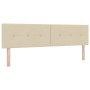 Cama Box Spring con Colchón & LED Crema 180x200 cm Tela by , Beds and slatted bases - Ref: Foro24-3342231, Price: 556,59 €, D...
