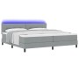 Estructura de Cama con Colchón Gris Claro Tela 200 x 200 cm by , Beds and slatted bases - Ref: Foro24-3342233, Price: 614,20 ...