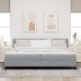 Estructura de Cama con Colchón Gris Claro Tela 200 x 200 cm by , Beds and slatted bases - Ref: Foro24-3342233, Price: 614,20 ...