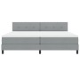 Estructura de Cama con Colchón Gris Claro Tela 200 x 200 cm by , Beds and slatted bases - Ref: Foro24-3342233, Price: 614,20 ...