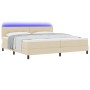 Estructura de Cama con Colchón Beige Tela 200 x 200 cm by , Beds and slatted bases - Ref: Foro24-3342238, Price: 561,72 €, Di...