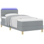 Cama con Base con Colchón y Luz LED Gris Claro 90x200 cm Tela by , Beds and slatted bases - Ref: Foro24-3342331, Price: 312,6...
