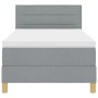 Cama con Base con Colchón y Luz LED Gris Claro 90x200 cm Tela by , Beds and slatted bases - Ref: Foro24-3342331, Price: 312,6...