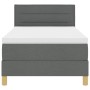 Cama con Box Spring con Colchón y Luz LED Gris Oscuro 90x200 cm Tela by , Beds and slatted bases - Ref: Foro24-3342332, Price...