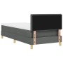 Cama con Box Spring con Colchón y Luz LED Gris Oscuro 90x200 cm Tela by , Beds and slatted bases - Ref: Foro24-3342332, Price...