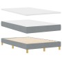 Cama Box Spring con Colchón y Luz LED Gris Claro 120x200 cm Tela von , Betten und Lattenroste - Ref: Foro24-3342352, Preis: 3...
