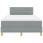 Cama Box Spring con Colchón y Luz LED Gris Claro 120x200 cm Tela von , Betten und Lattenroste - Ref: Foro24-3342352, Preis: 3...