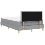 Cama Box Spring con Colchón y Luz LED Gris Claro 120x200 cm Tela von , Betten und Lattenroste - Ref: Foro24-3342352, Preis: 3...