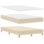 Cama con somier con colchón y LED crema 120x200 cm tela by , Beds and slatted bases - Ref: Foro24-3342357, Price: 396,87 €, D...