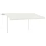 Toldo retráctil automático con postes crema 4,5x3 m by vidaXL, Awnings - Ref: Foro24-3069967, Price: 501,97 €, Discount: %