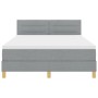 Cama con somier con colchón y LED Gris claro 140x190 cm Tela by , Beds and slatted bases - Ref: Foro24-3342359, Price: 472,23...