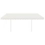 Toldo retráctil automático con postes crema 4,5x3 m by vidaXL, Awnings - Ref: Foro24-3069967, Price: 553,84 €, Discount: %