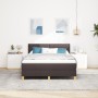 Cama Box Spring con Colchón y LED Marrón Oscuro 140x190 cm Tela by , Beds and slatted bases - Ref: Foro24-3342362, Price: 447...