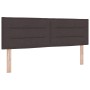 Cama Box Spring con Colchón y LED Marrón Oscuro 140x190 cm Tela by , Beds and slatted bases - Ref: Foro24-3342362, Price: 447...