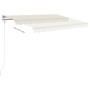 Toldo retráctil automático con postes crema 4,5x3 m by vidaXL, Awnings - Ref: Foro24-3069967, Price: 553,84 €, Discount: %