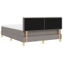 Cama Box Spring con Colchón y LED Taupe 140x190 cm Tela by , Beds and slatted bases - Ref: Foro24-3342363, Price: 456,04 €, D...