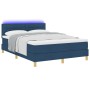 Cama Box Spring con Colchón & LED Azul 140x190 cm Tela by , Beds and slatted bases - Ref: Foro24-3342365, Price: 463,48 €, Di...