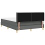 Cama con Box Spring con Colchón y LED Gris Oscuro 140x200 cm Tela von , Betten und Lattenroste - Ref: Foro24-3342367, Preis: ...