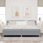Cama con Base con Colchón y Luz LED Gris Claro 200x200 cm Tela by , Beds and slatted bases - Ref: Foro24-3342387, Price: 594,...