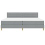 Cama con Base con Colchón y Luz LED Gris Claro 200x200 cm Tela by , Beds and slatted bases - Ref: Foro24-3342387, Price: 594,...
