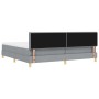 Cama con Base con Colchón y Luz LED Gris Claro 200x200 cm Tela by , Beds and slatted bases - Ref: Foro24-3342387, Price: 594,...