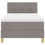 Cama Box Spring con Colchón y LED Taupe 100x200 cm Tela by , Beds and slatted bases - Ref: Foro24-3342419, Price: 355,30 €, D...