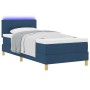 Cama Box Spring con Colchón y LED Azul 100x200 cm Tela by , Beds and slatted bases - Ref: Foro24-3342421, Price: 349,06 €, Di...