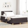 Cama con somier con colchón y LED marrón oscuro 120x200 cm tela by , Beds and slatted bases - Ref: Foro24-3342432, Price: 386...