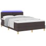 Cama con canapé y colchón LED marrón oscura 140x190 cm tela by , Beds and slatted bases - Ref: Foro24-3342439, Price: 445,17 ...