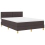 Cama con canapé y colchón LED marrón oscura 140x190 cm tela by , Beds and slatted bases - Ref: Foro24-3342439, Price: 445,17 ...