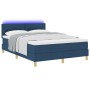 Cama Box Spring con Colchón y LED Azul 140x200 cm Tela by , Beds and slatted bases - Ref: Foro24-3342449, Price: 443,38 €, Di...