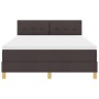 Cama con canapé y colchón LED marrón oscura 140x190 cm tela by , Beds and slatted bases - Ref: Foro24-3342439, Price: 445,17 ...