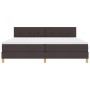 Cama Box Spring con Colchón & LED Marrón Oscuro 200x200 cm Tela by , Beds and slatted bases - Ref: Foro24-3342467, Price: 612...