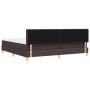 Cama Box Spring con Colchón & LED Marrón Oscuro 200x200 cm Tela by , Beds and slatted bases - Ref: Foro24-3342467, Price: 612...