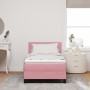 Cama con somier con colchón y LED Rosa 100x200 cm Terciopelo de , Camas y somieres - Ref: Foro24-3342637, Precio: 309,82 €, D...