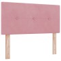 Cama con somier con colchón y LED Rosa 100x200 cm Terciopelo de , Camas y somieres - Ref: Foro24-3342637, Precio: 309,82 €, D...