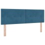 Cama Box Spring con colchón y LED Azul oscuro 140x190 cm de terciopelo by , Beds and slatted bases - Ref: Foro24-3342654, Pri...