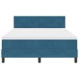 Cama Box Spring con colchón y LED Azul oscuro 140x190 cm de terciopelo by , Beds and slatted bases - Ref: Foro24-3342654, Pri...