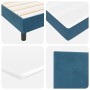 Cama Box Spring con colchón y LED Azul oscuro 140x190 cm de terciopelo by , Beds and slatted bases - Ref: Foro24-3342654, Pri...