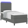 Cama con Somier con Colchón y LED Gris Oscuro 90x200 cm Tela by , Beds and slatted bases - Ref: Foro24-3342761, Price: 386,49...