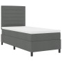 Cama con Somier con Colchón y LED Gris Oscuro 90x200 cm Tela by , Beds and slatted bases - Ref: Foro24-3342761, Price: 386,49...