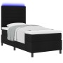 Cama con muelles con colchón y LED negro 90x200 cm tela de , Camas y somieres - Ref: Foro24-3342762, Precio: 354,83 €, Descue...