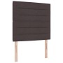 Cama con Base de Resortes con Colchón y LED Marrón Oscuro 100x200 cm Tela von , Betten und Lattenroste - Ref: Foro24-3342770,...