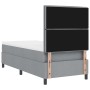 Cama Box Spring con Colchón y Luz LED Gris Claro 100x200 cm Tela de , Camas y somieres - Ref: Foro24-3342767, Precio: 363,82 ...