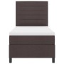 Cama con Base de Resortes con Colchón y LED Marrón Oscuro 100x200 cm Tela von , Betten und Lattenroste - Ref: Foro24-3342770,...