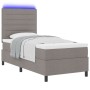 Cama con somier con colchón y LED taupe 100x200 cm tela by , Beds and slatted bases - Ref: Foro24-3342771, Price: 390,16 €, D...