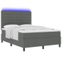 Cama con Bóveda con Colchón & LED Gris Oscuro 140x200 cm Tela de , Camas y somieres - Ref: Foro24-3342796, Precio: 510,87 €, ...