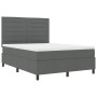 Cama con Bóveda con Colchón & LED Gris Oscuro 140x200 cm Tela de , Camas y somieres - Ref: Foro24-3342796, Precio: 510,87 €, ...