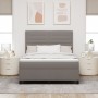 Cama con Box Spring y Colchón & LED Taupe 140x200 cm Tela de , Camas y somieres - Ref: Foro24-3342799, Precio: 551,65 €, Desc...