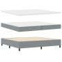 Cama con somier con colchón y luz LED gris 200x200 cm de tela de , Camas y somieres - Ref: Foro24-3342816, Precio: 740,22 €, ...